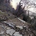 il percorso dopo Blevio, sui resti dell'antica strada