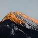 Alpenglühen an der Rohnenspitze (1990 m). 