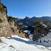 Die Nordseite zum Engetal hin ist noch gut verschneit.