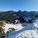 Blick nach Nordosten zu Breitenberg (1838 m), Aggenstein (1985 m) und Brentenjoch (2000 m).