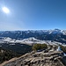 Gipfelpanorama Einstein bei Kaiserwetter Anfang März 2025. 