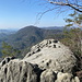 Vilemínina stěna - Blick über Felsen zum Koliště (453 m).