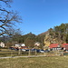 Jetřichovice - Blick über den Parkplatz am Ausgangs- und Endpunkt der heutigen Wanderung.