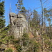 Unterwegs zwischen Vilemínina stěna und Purkartický les - Immer wieder an schönen Felsen vorbei.