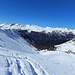 Rückblick bei Anstieg zum Bergkamm