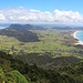 Ausblick zum Ocean Beach und Mount Manaia