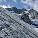 Blick hinauf zum Arête de la Gouille, über den die gängige Route zum Mont Vélan verläuft