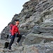 Oft geht es am Arête du Meitin über gestuftes, Geröll bedecktes Gelände