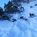 Hier liegt schon noch einiges an Schnee und die Spur ist auch nicht wirklich gut