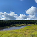 Unterwegs zwischen Vilejšov und Fláje - Seitenblick auf den östlichen Zipfel der Talsperre Fláje.