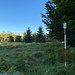 Husův vrch (wörtlich: Husberg) - Am 13. Achttausender (8700 dm). Der "TP" ist einige Meter neben der Straße im Farn zu finden.