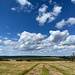 Unterwegs zwischen Bojiště und Oldřiš - Blick nach Norden, wo am Horizont Windräder in Deutschland zu erahnen sind.