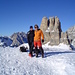 Angelika und Alex auf dem Gipfel (im Hintergrund der Toblacher Knoten).