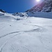 Super Pulverschnee bei der Nordabfahrt vom Strelapass ins Hauter Tälli