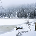 Start am Mummelsee bei tiefen Wolken.