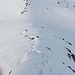 Beim Abstieg zum Skidepot erscheint mir das Gelände weniger steil!