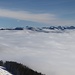 die Schnaiter Alm ist noch knapp überm Nebel