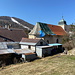 Unterwegs in Mikulov - Vorbei an der Kirche (Kostel svatého Mikuláše, St. Nikolaus-Kirche), deren Dach offensichtlich teilweise schadhaft ist.