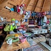 La mythique cabane de Marja-leena, la veille. Les chaussettes sont a vendre, pas a sécher !