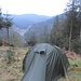 Biwakplatz mit Blick ins Tiefenbachtal