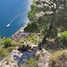 Tiefblick auf Limone und den Gardasee an einer der seilversicherten Stellen