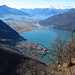 Vista sui laghi di Mezzola e Laria dal Tracciolino.