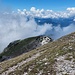 Blick von der Hütte zurück auf den Aufstiegsweg