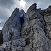 Eine der Kraxelstellen am Rauhhorn