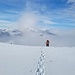Wir setzten frische Spuren in den Schnee