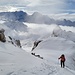 Mit der Marmolada im Rücken geht es weiter bergauf