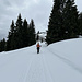 Bequeme Spur zur Hütte auf dem Cherz