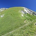 Sentiero che sale alla cima dal Col de Verne