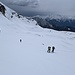 Ciel encore menaçant le matin dans la montée au Col Salvé
