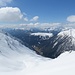 Blick nach Süden mit Skigebiet Jochtal