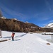 Retour laborieux du refuge à Porliod sur les pistes de ski de fond (6 km à plat !)