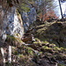 etwas lädierte Treppe