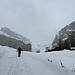 Richtung Edelweißtal, das Wetter wird schlechter. Deswegen geht's nach links hoch zum Col Pradat und seiner Hütte.