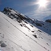 letzte Querung mit Ski