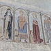 Wandmalerei an einem Haus unterhalb der Wallfahrtskirche: "Die Bussen-Heiligen".