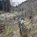 Auf diesem Abschnitt wurde der Weg komplett durch schwere Waldmaschinen zerstört, nur gut dass es in der letzten Zeit kaum geregnet hat. Auffallend war, dass die beiden Seiten des Kösslbachtales extrem abgeholzt wurden.