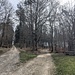 Linker Weg und noch vor dem Holzstapel links weg.