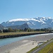 Der kanalisierte Alpenrhein mit erstaunlich wenig Schneeschmelzwasser