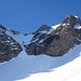 der Steilbereich und das Couloir im Rückblick