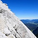 Hangneigung ostseitiger Plattenriss der Arnplattenspitze<br />Archivbild vom 4.September 2019
