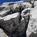 Schlüsselstelle Abstieg ostseitiger Plattenriss der Arnplattenspitze <br />Stelle II/UIAA