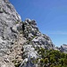 Die Felsrippe zum Aufstieg auf das Felsband unterhalb vom Gipfel<br />Das Gelände ist dort steiler als es auf dem Foto aussieht