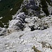 Abstieg Gipfel Mittlere Arnspitze auf das untere Felsband