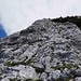 Aufstiegsflanke Gratverlauf zur Großen Arnspitze / Stelle II/UIAA