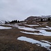Bei den Pagiger Bleis: Blick den Hang hinauf: Teils Schnee, teils aper
