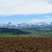Vue vers la chaîne du Gantrisch en arrivant au-dessus de Riggisberg